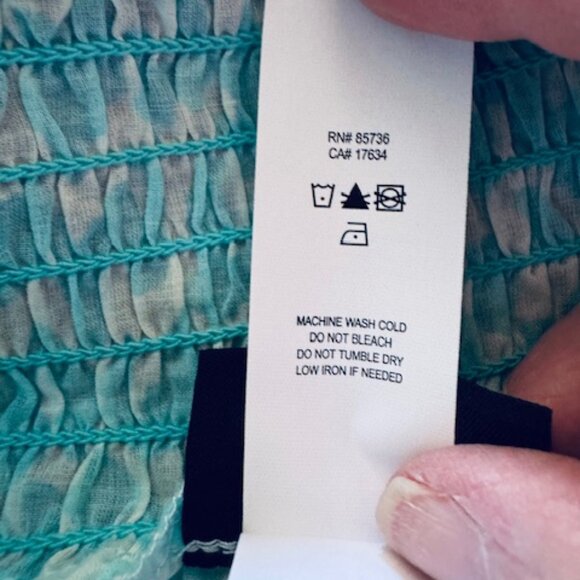 NWT Kate Spade Seaflower Swim Cover Up Pant Blue Turquoise Wide Leg Sz L $155 - Picture 7 of 8